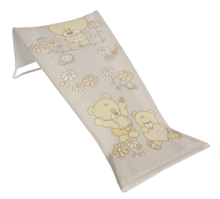Látkové lehátko do vaničky Tega Baby – béžové s medvídkem 🧸