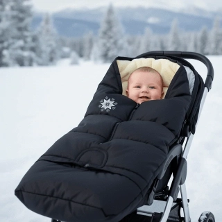 Rostoucí zimní fusak do kočárku Dětský svět Winter Bag 3v1 černo-smetanový 👶❄️