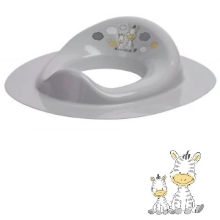 Dětský adaptér na WC Maltex Baby Zebra šedý – sedátko na WC