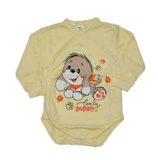 Kojenecké celopropínací body, Gama, krémovožluté Puppy vel.68