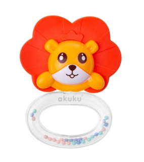 Kojenecké chrastítko s kousátkem Akuku Lev 🦁 | Chrastítko pro miminko