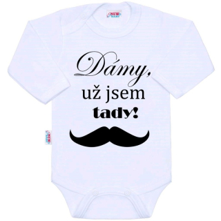 Kojenecké body s českým nápisem New Baby Dámy, už jsem tady! velikost 68