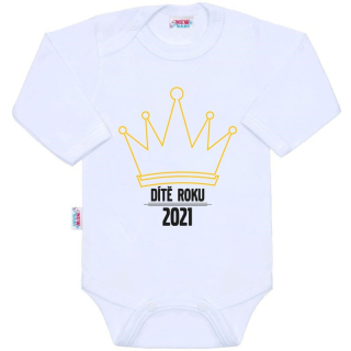 Kojenecké body s českým nápisem New Baby Dítě roku 2022 velikost 62