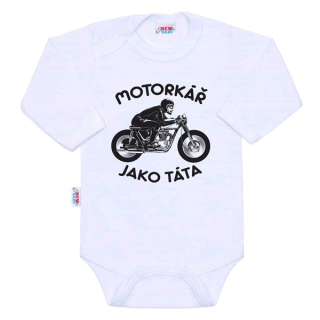 Kojenecké body s potiskem New Baby Motorkář jako táta velikost 68