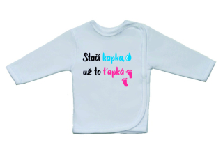 Kojenecká košilka s potiskem, Gama, Stačí kapka, holčičí