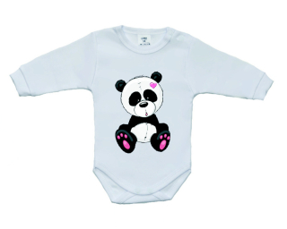 Dětské body dlouhý rukáv Gama roztomilá panda
