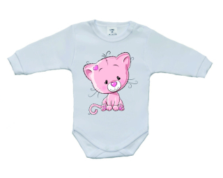 Dětské body Gama roztomilá růžová kočička