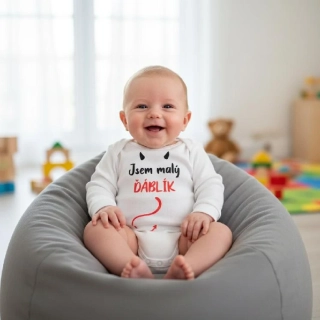 Dětské body s potiskem Dětský svět Jsem malý Ďáblík