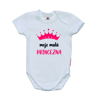Vtipné dětské body, Gama, krátký rukáv, Moje malá PRINCEZNA