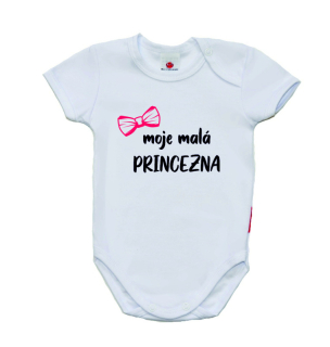 Vtipné dětské body pro miminka, Gama, krátký rukáv, Moje malá pricezna s mašlí