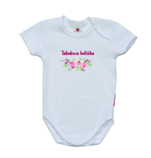 Dětské body s nápisem, Gama, krátký rukáv, Tatínkova holčička