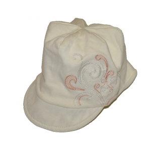 Dětská bavlněná čepička, Dráček, béžová, Výprodej