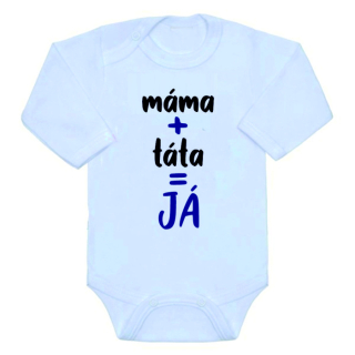 Dětské body Gama máma+táta=Já, bílé chlapecké