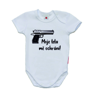 Dětské body, Gama, krátký rukáv, Moje teta mě ochrání