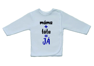 Dětská košilka, Gama, větší nápis máma+táta=JÁ chlapecká