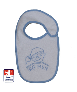 Dětský bryndák Dětský svět nepropustný bílosvětle modrý Big men