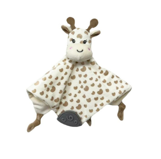 Přítulníček mazlík s chrastítkem a kousátkem Tulilo Žirafa