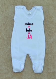 Dětské dupačky, Gama, bílé, máma+táta=Já, růžové