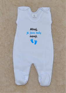 Dětské dupačky, Gama, bílé, Ahoj, já jsem tady nový!