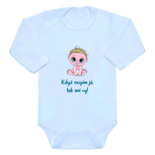 Vtipné body pro miminka Gama Když nespím já, tak ani Vy! chlapecké