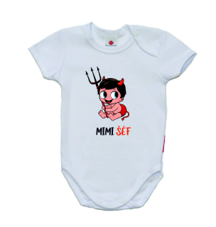 Vtipné body pro miminko, Gama, krátký rukáv, MIMI ŠÉF
