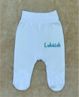 Kojenecké polodupačky se jménem Gama bílé s chlapeckým jménem