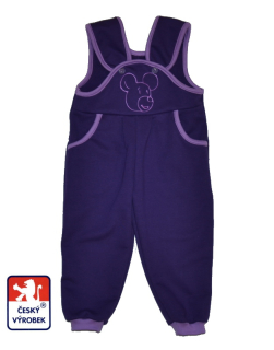 Kojenecké tepláčky Dětský svět fialové s myšákem