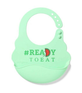 Dětský silikonový bryndák Baby Ono zelený CAT.NO 829/02