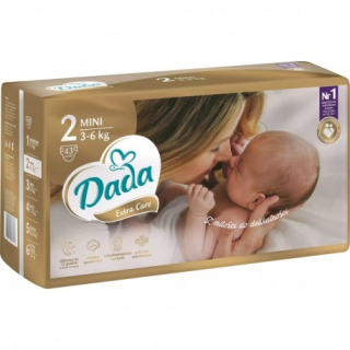 Dada plenky Extra Care 2 (3–6 kg) – jednorázové plenky, 44 ks