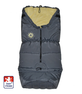 Rostoucí zimní fusak do kočárku Winter Sport Lama Fantasie šedý – šusťák a žlutá lama 🇨🇿❄️🧸