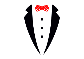 Obrázek pro potisk č.82 smoking s puntíkovaným motýlkem