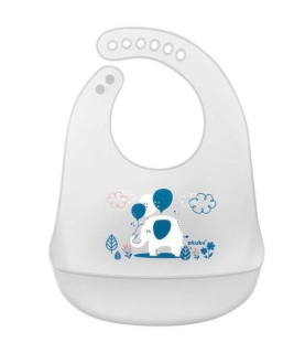 Dětský silikonový bryndák Akuku slon