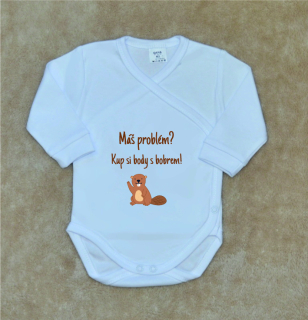 Dětské vtipné body, Gama, bílé zavinovací, bobr