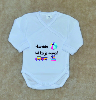 Dětské vtipné body, Gama, bílé zavinovací, taťka je doma