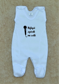 Kojenecké dupačky s potiskem, Gama, bílé, zpěvák