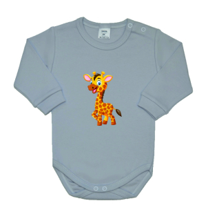 Dětské body Gama šedé giraffe