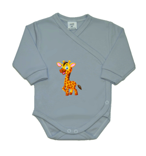 Kojenecké zavinovací body Gama šedé giraffe
