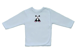 Bavlněná kojenecká košilka pro miminko, Gama, menší, sedící panda