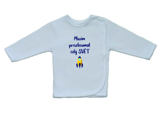 Kojenecká košilka s potiskem Gama, celý svět