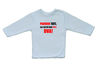 Kojenecká košilka s vtipným potiskem, Gama, máš šéfy dva