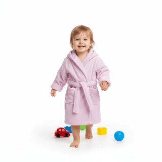 Dětský froté župan s kapucí Dětský svět světle fialový