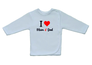 Košilka pro miminko Gama větší nápis I love Mum and Dad