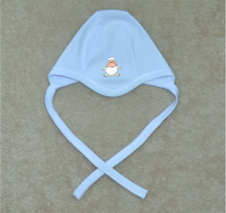 Kojenecká čepička Gama bílá, roztomilá ovečka