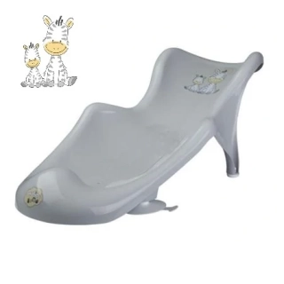 Dětské lehátko do vaničky Maltex Baby Zebra šedé – koupací lehátko pro miminko