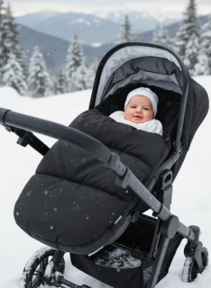 Zimní fusak Dětský svět Elf Baby černý – fusak do kočárku 👶🖤