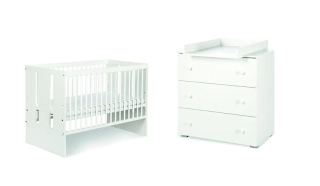 Sestava dětského nábytku Klupś Paula bílá pro miminko