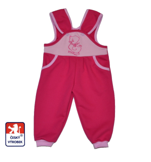 Dětské tepláčky se šráčky Dětský svět růžové s kačenkou