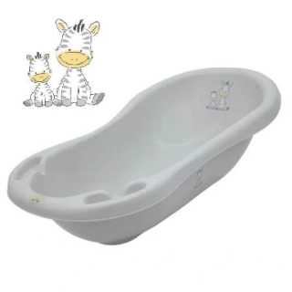 Dětská vanička Maltex Baby Zebra šedá 84 cm – vanička pro miminko