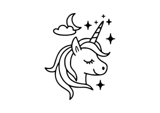 Obrázek pro potisk č.87 jednorožec
