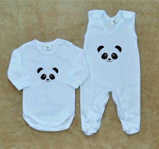 Kojenecká soupravička Gama 2-dílná bílá smile panda